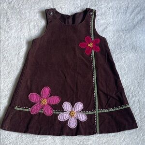 Brown Floral Kids Dress